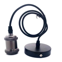 Нажмите для увеличения Подвес Loft ASR Wide Black RS-9888-1 , цвет: Чёрный. Балдахин черный 95 мм, круглый черн. 2*0,75 1м